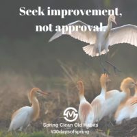 Seek improvement, not approval.